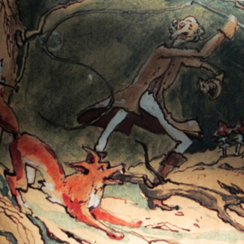 Иллюстрация к произведению Рудольфа Эриха Распэ "Приключения Барона Мюнхгаузена"