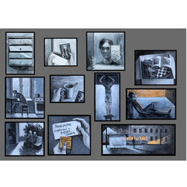 Серия иллюстраций к короткой истории Сергея Прогорклого "Будто подменили"