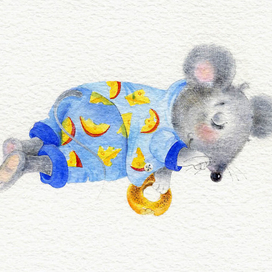 мышка с бубликом