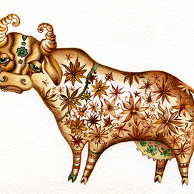 цветочная корова / flower cow 