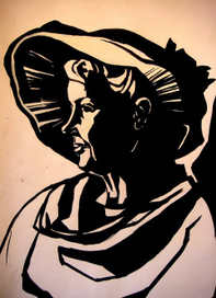 женщина в шляпе