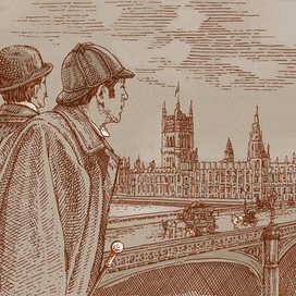 Форзац для книги А. Конан Дойла