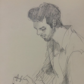 Набросок "гитарист "