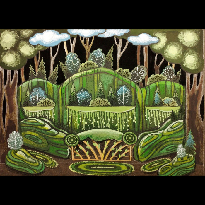 Эскиз сценографии кукольного сп-ля "Машенька и медведь"