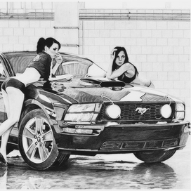 Ford Mustang and Girls
