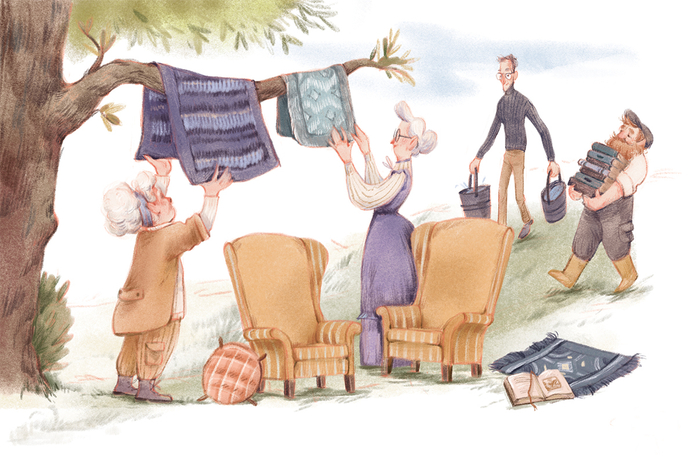 Иллюстрация для книги "Майсси из цветочного домика"