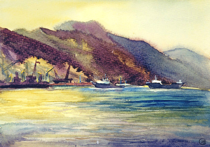 Утренний порт. Новороссийск.