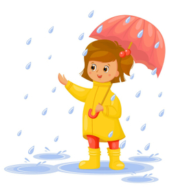 Девочка под зонтом