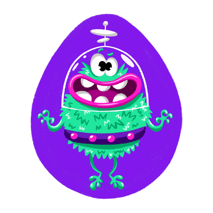 Летающий монстрик. Проект "Треснутые 2" для Дикси