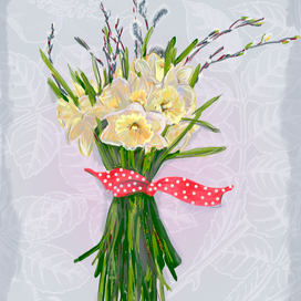 Букет с вербой