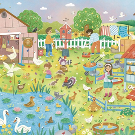 Иллюстрация к виммельбуху "Ферма"