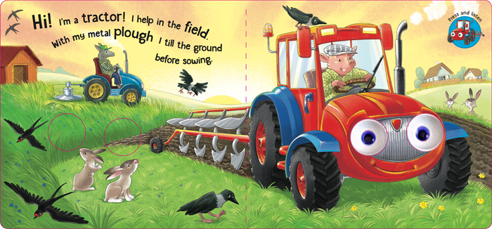 Who helps on the farm. Tractor