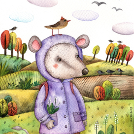 "Мышка на прогулке"