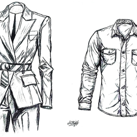 Скетч одежды