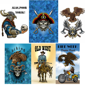 Сюжеты к принтам на одежду (любой тематики и техники на заказ)