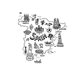 Карта Испании 