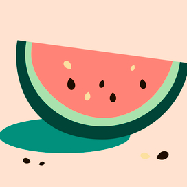 Watermelon slice vector graphic