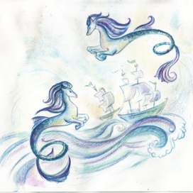 Играющие гиппокампусы