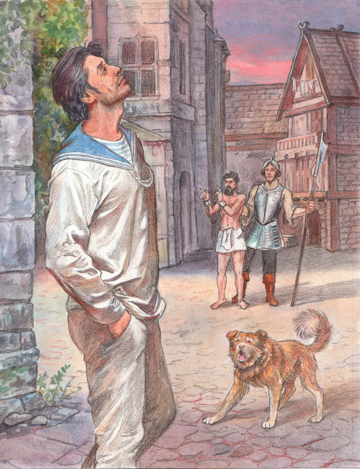 Иллюстрация к роману М. Твена "Янки при дворе короля Артура"