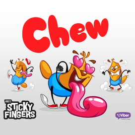 Стикерпак белки Chew для Viber