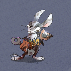 Персонаж заяц - механик 