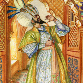 Калиф смеётся.