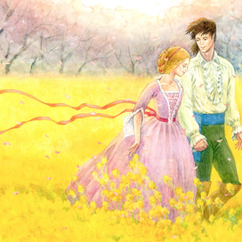 горчичное поле, фрагмент