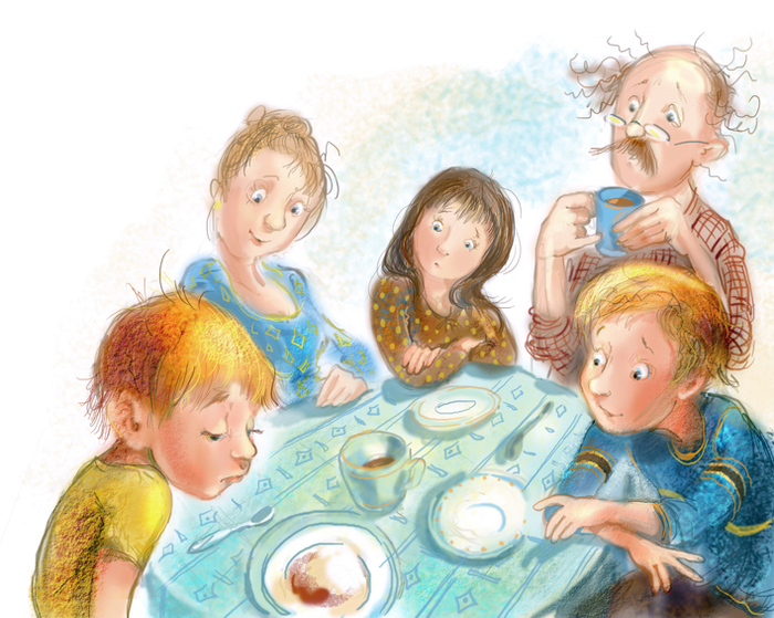 за завтраком