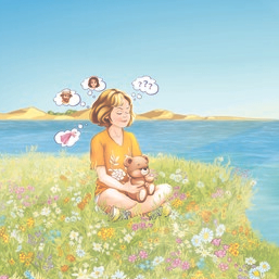 Иллюстрация для детской книги "Как Пушик помог научиться медитировать" автор А.Чашкин