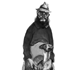 Ирландец с собакой