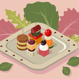 Канапе в изометрии