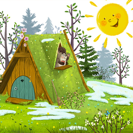 «Ёжик встречает весну» Для издательство Clever