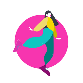 Девушка на розовом фоне