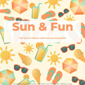 Пляжный летний паттерн