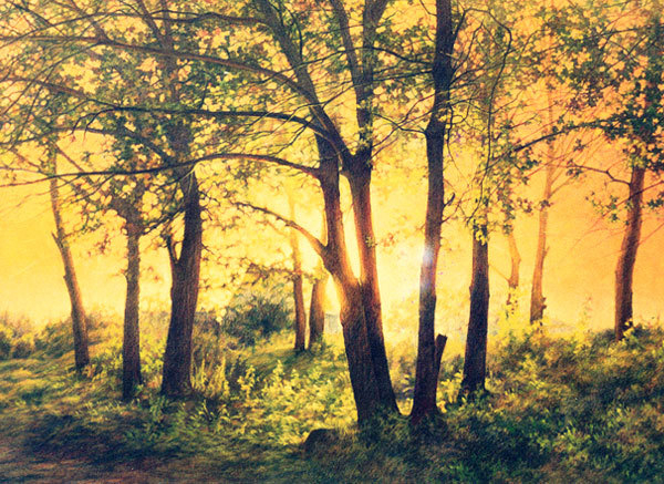 «Последний вечер лета». бумага, пастель, карандаш. 30х40 см