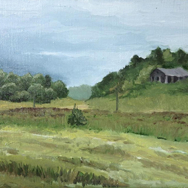 Вид на разрушенную ферму