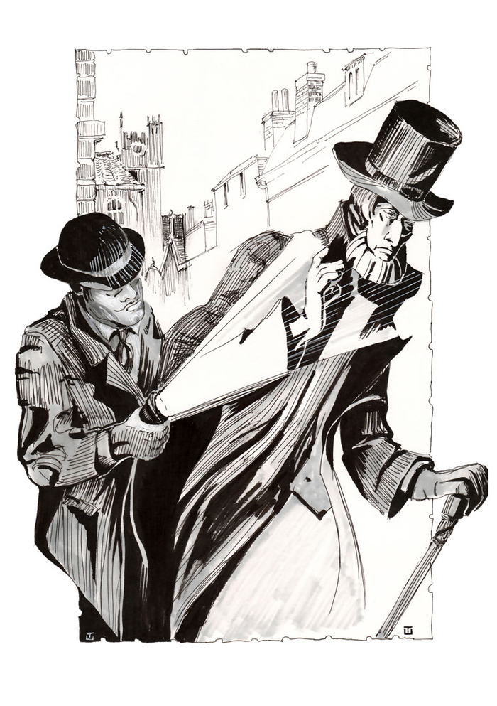 Иллюстрация. Белый паук.