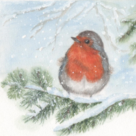 Зимняя птичка