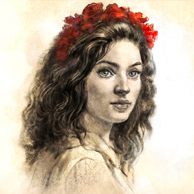 Портрет девушки в венке