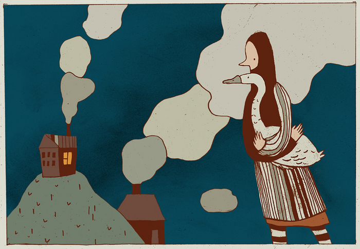 Девушка с гусём