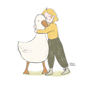 Девочка и гусь