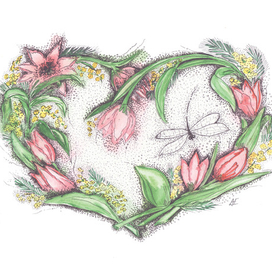 Цветочное сердце