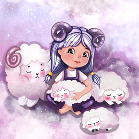 Девочка с барашками