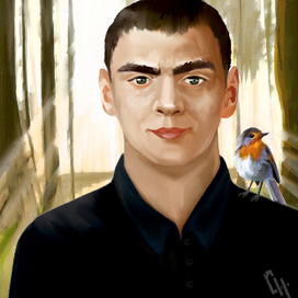 Портрет с малиновкой