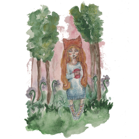 девочка в лесу