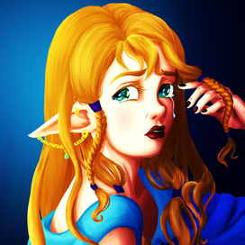 Грустная эльфийка