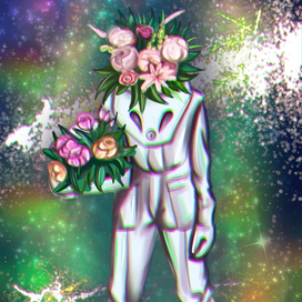 Космос и цветы 