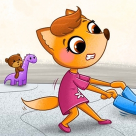 Сестрёнка помогает брату