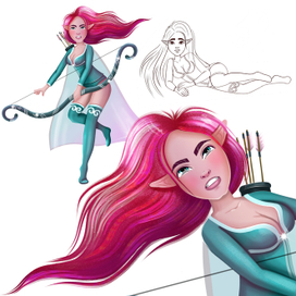 Эльфийская принцесса охотница