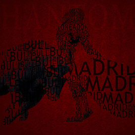 шрифтовая композиция Коррида